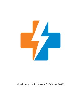 medical tech logo , thunder healthy logo