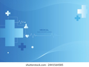 Ilustración vectorial abstracta médica y técnica