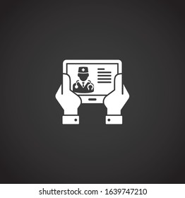 Medical technologies related icon on background for graphic and web design. Creative illustration concept symbol for web or mobile app.