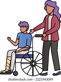 Konzepte der Medizintechnik, Laborwissenschaftler Vektor Color Icon Design, Medical and Healthcare Scene Symbol, Diseases Diagnostics Sign, Doctor and Patient Characters Stock Illustration