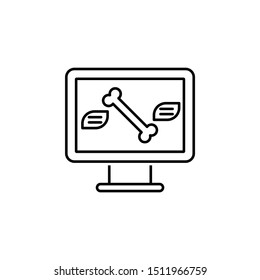 Medical technology, bone icon. Element of medical technology thin line icon