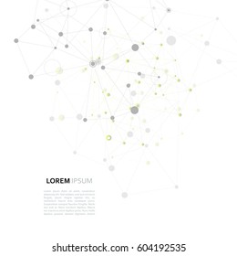 Medical, technology, chemistry, science, biology background. Connected lines with dots.