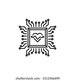 Medical technology, chip icon. Element of medical technology thin line icon