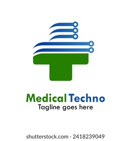 Ilustración del logotipo de diseño de tecnología médica