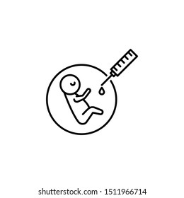 Medical technology, embryo icon. Element of medical technology thin line icon