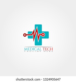 Medical Technology icon template, creative vector logo design, healthcare,connection, illustration elements.