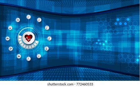 medical technology innovation concept background.Vector illustrations.