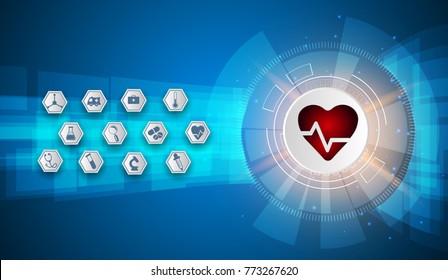medical technology innovation concept background.Vector illustrations.