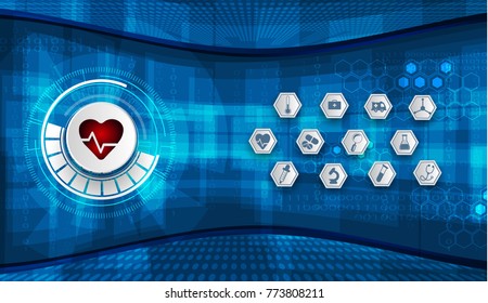 medical technology innovation concept background.Vector illustrations.
