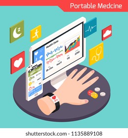 Medical Technology Isometric Composition 