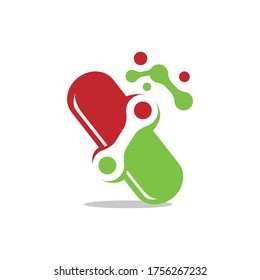 Diseño de logotipo de tecnología médica ilustración de vector