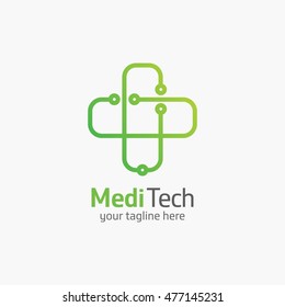 Medical Technology logo design template. vector illustration. great for your company logo