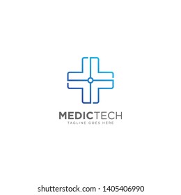 Medical Technology Logo Design Vector