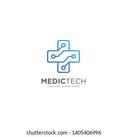 Medical Technology Logo Design Vector