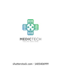 Medical Technology Logo Design Vector