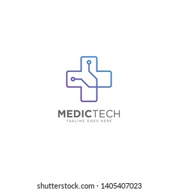Medical Technology Logo Design Vector