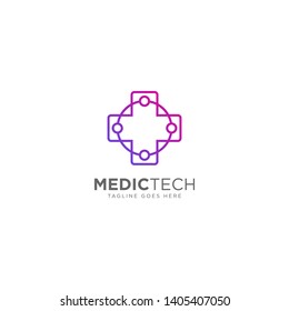 Medical Technology Logo Design Vector