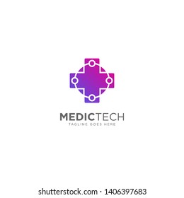 Medical Technology Logo Design Vector