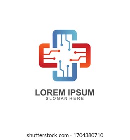 Vector de diseño del logotipo de la tecnología médica