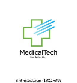 Medical Technology Logo Template Design Vector, Emblem, Design Concept, Creative Symbol, Icon