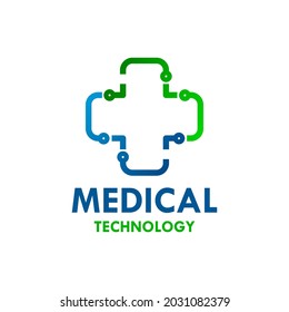 medical technology logo template illustration