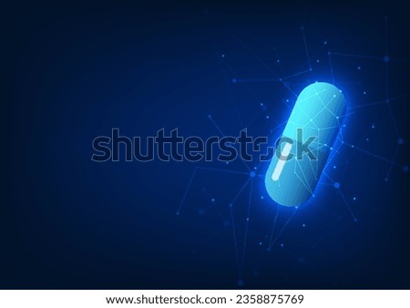 Medical technology The pills are placed on interconnected lines. Technology combined with medicine has led to the development of effective drugs and cures for emerging diseases