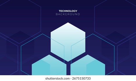 Plano de fundo de design médico, tecnológico ou científico com padrão de hexágonos