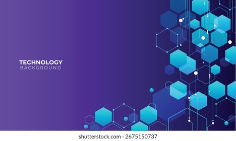 Fondo de diseño médico, tecnológico o científico con patrón de hexágonos