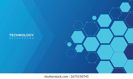 Medical, technology or science design background with Hexagons pattern