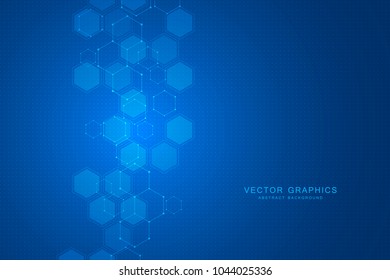 Medical technology or science vector background. Molecular structure and chemical compounds
