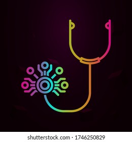 Medical technology, stethoscope nolan icon Simple thin line, outline vector of Medical techology icons for ui and ux, website or mobile application