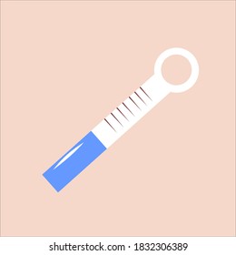 medical Temperature flat vector icon. Weather, hot and cold climate for web site, mobile app design.Medicine thermometer.