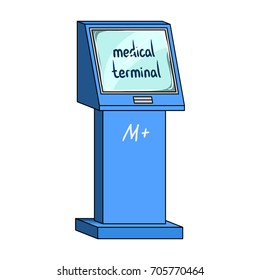 Medical terminal. Terminals single icon in cartoon style isometric vector symbol stock illustration web.