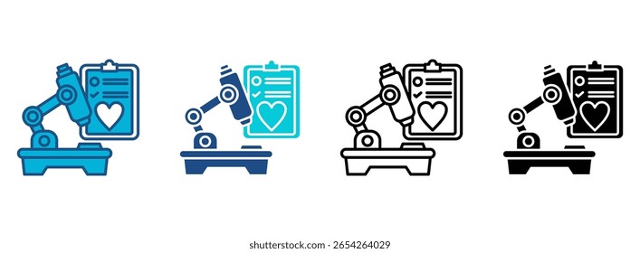 Medical Test Icon Set With Multiple Styles. Vector Illustration