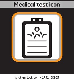 Medical test icon. vector graphics