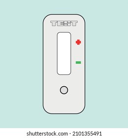 Medical test icon. Vector illustration of clinical test kit with positive and negative markings. health care logo