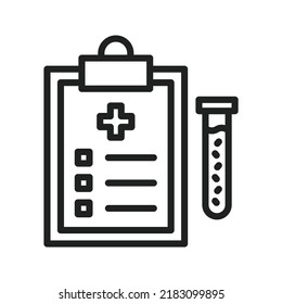 Medical Test icon vector image. Can also be used for Physical Fitness. Suitable for mobile apps, web apps and print media.