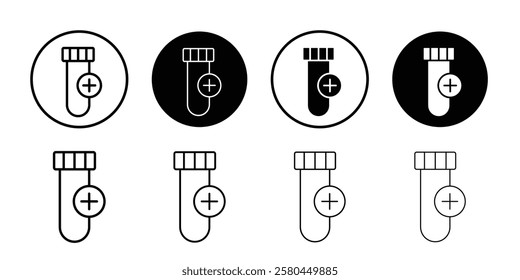 Medical test icon Vector logo outline