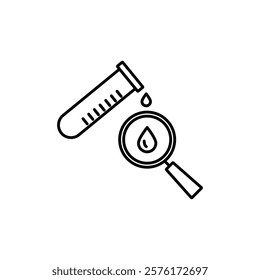 Medical test icon vector outline logo sign