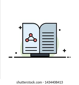 Medical, Test, Report, Book Business Logo Template. Flat Color