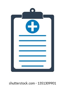 Medical Test Report Icon. Flat style vector EPS.