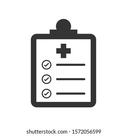 Medical test report vector icon 