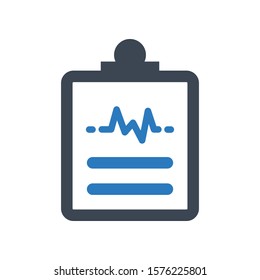 Medical test report vector icon