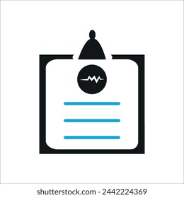 Vektor-Symbol für den medizinischen Testbericht