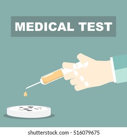 Medical test super-bugs various bacteria and microbes cartoon vector illustration, Lab test for find to heal up from superbugs