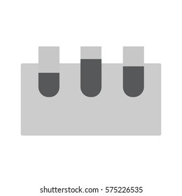 Medical Test Tube Flat Icon On White Background. Vector illustration EPS 10.