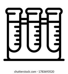 Medical test tubes icon. Outline medical test tubes vector icon for web design isolated on white background
