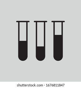 A Medical Test Tubes Icon Vector. 