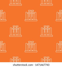 Medical test tubes pattern vector orange for any web design best