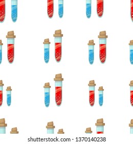 medical test tubes vector pattern